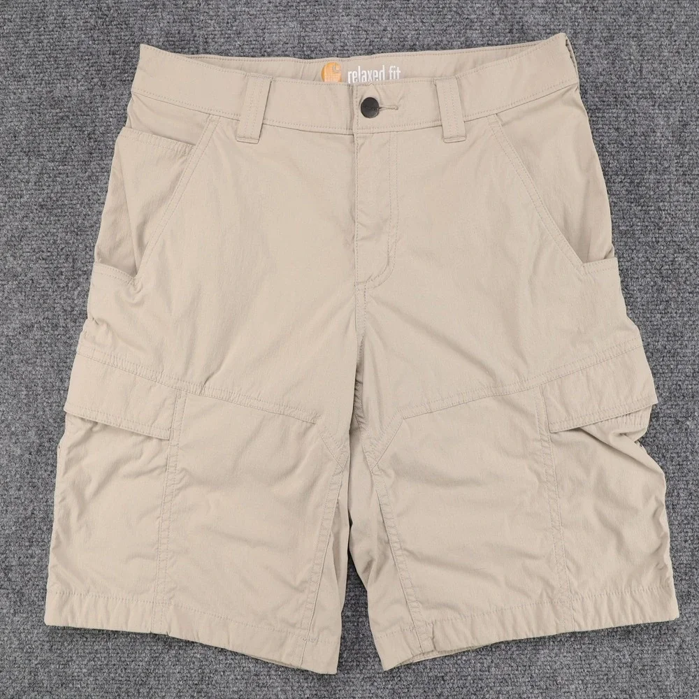 Carhartt Force Tappen Cargo Shorts Mens 30 Tan Relaxed‎ Fit Nylon Stretch 103580
